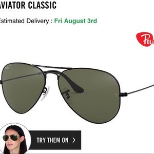 Black Ray-Ban Aviators P